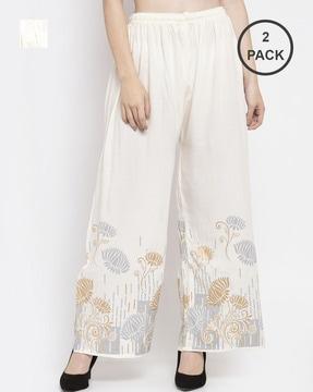 pack of 2 floral palazzos