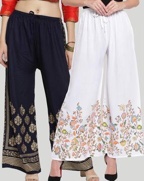 pack of 2 floral palazzos