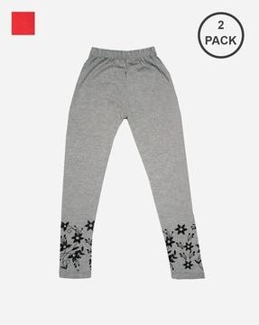 pack of 2 floral print basic leggings
