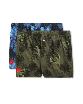 pack of 2 floral print cotton boxers