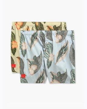 pack of 2 floral print cotton boxers