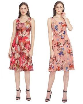 pack of 2 floral print dresses