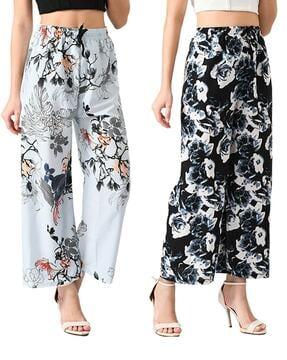 pack of 2 floral print palazzos