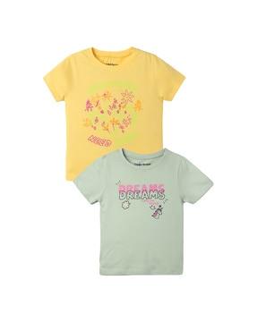 pack of 2 floral print round-neck t-shirts