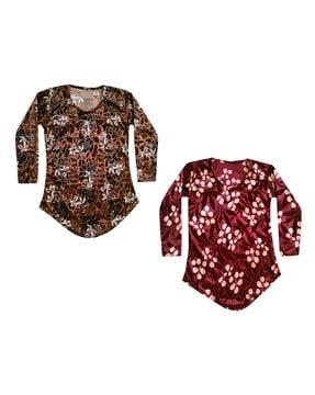 pack of 2 floral print tops