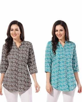 pack of 2 floral print tunics