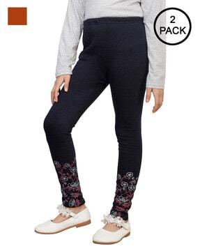 pack of 2 floral printed leggings