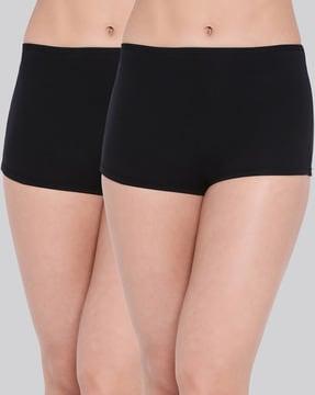 pack of 2 full-coverage boyleg with elasticated waist