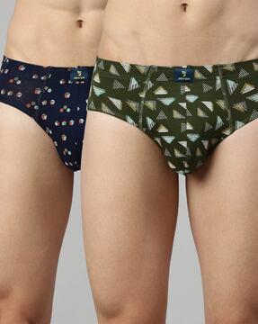 pack of 2 geometric print briefs