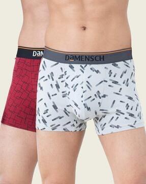 pack of 2 geometric print trunks