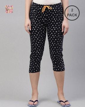 pack of 2 geometric relaxed fit capris