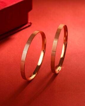 pack of 2 gold-plated bangles