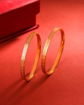 pack of 2 gold-plated bangles