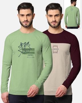 pack of 2 graphic crew neck t-shirt