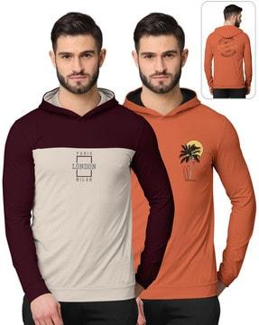 pack of 2 graphic hooded sweatshirt