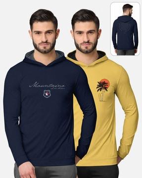 pack of 2 graphic hooded t-shirt