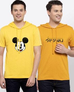 pack of 2 graphic hooded t-shirts