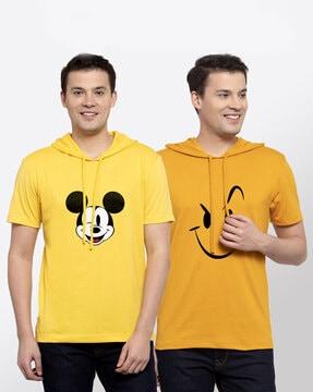 pack of 2 graphic hooded t-shirts