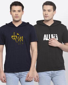 pack of 2 graphic hooded t-shirts