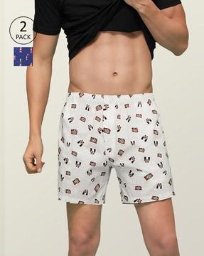 pack of 2 graphic print boxers