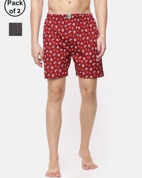 pack of 2 graphic print boxers