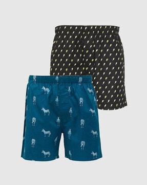 pack of 2 graphic print boxers