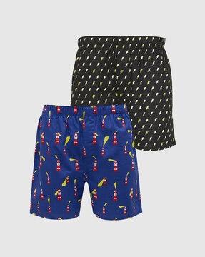 pack of 2 graphic print boxers