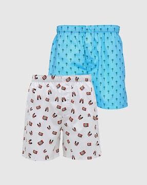 pack of 2 graphic print boxers