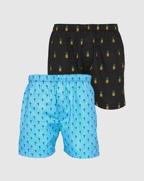 pack of 2 graphic print boxers