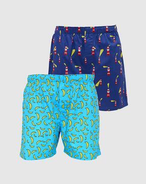 pack of 2 graphic print boxers