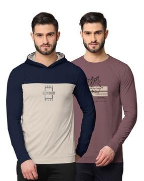 pack of 2 graphic print hooded sweatshirts