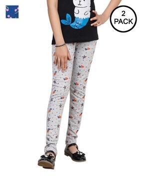 pack of 2 graphic print leggings