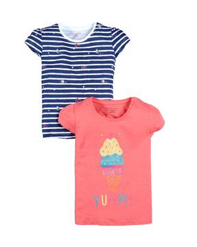 pack of 2 graphic print round-neck t-shirts