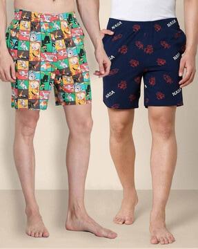 pack of 2 graphic print shorts