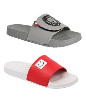 pack of 2 graphic print slides