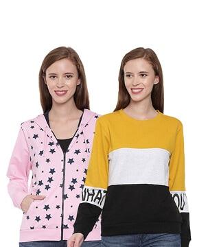 pack of 2 graphic print sweatshirt