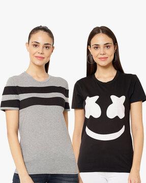 pack of 2 graphic print t-shirt