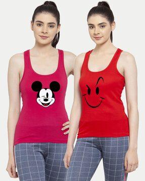 pack of 2 graphic print tank top