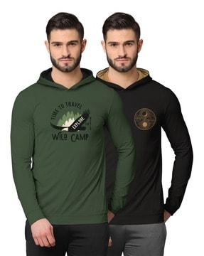 pack of 2 graphic printed hooded sweatshirts