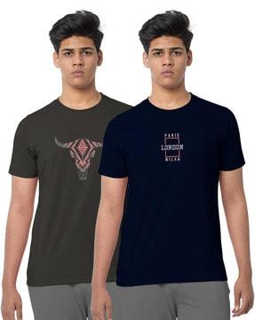 pack of 2 graphic regular fit t-shirt