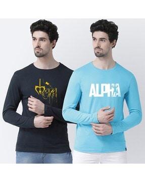 pack of 2 graphic round neck t-shirt