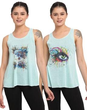 pack of 2 graphic tank top