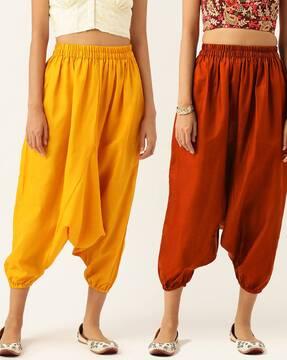 pack of 2 harem pants with elasticated waistband