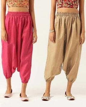 pack of 2 harem pants with elasticated waistband