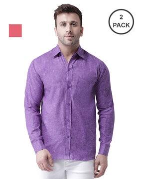 pack of 2 heathered shirts with patch pocket