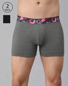 pack of 2 heathered trunks