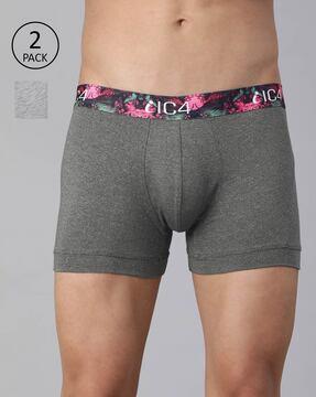 pack of 2 heathered trunks