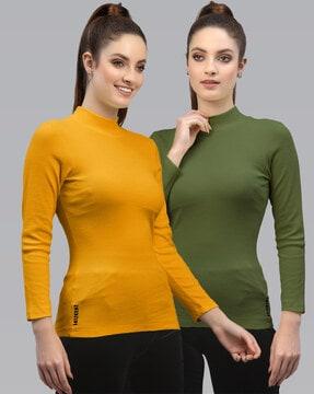 pack of 2 high-neck tops