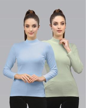 pack of 2 high-neck tops