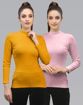 pack of 2 high-neck tops